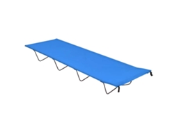 Vidaxl Cama De Campismo 180x60x19 Cm Tecido Oxford E Aço Azul