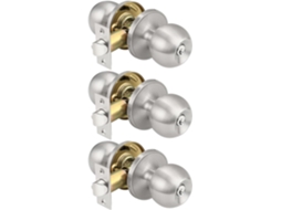 Conjunto de 3 Fechaduras Externas 3, Durável, Aço Inoxidável, Trava