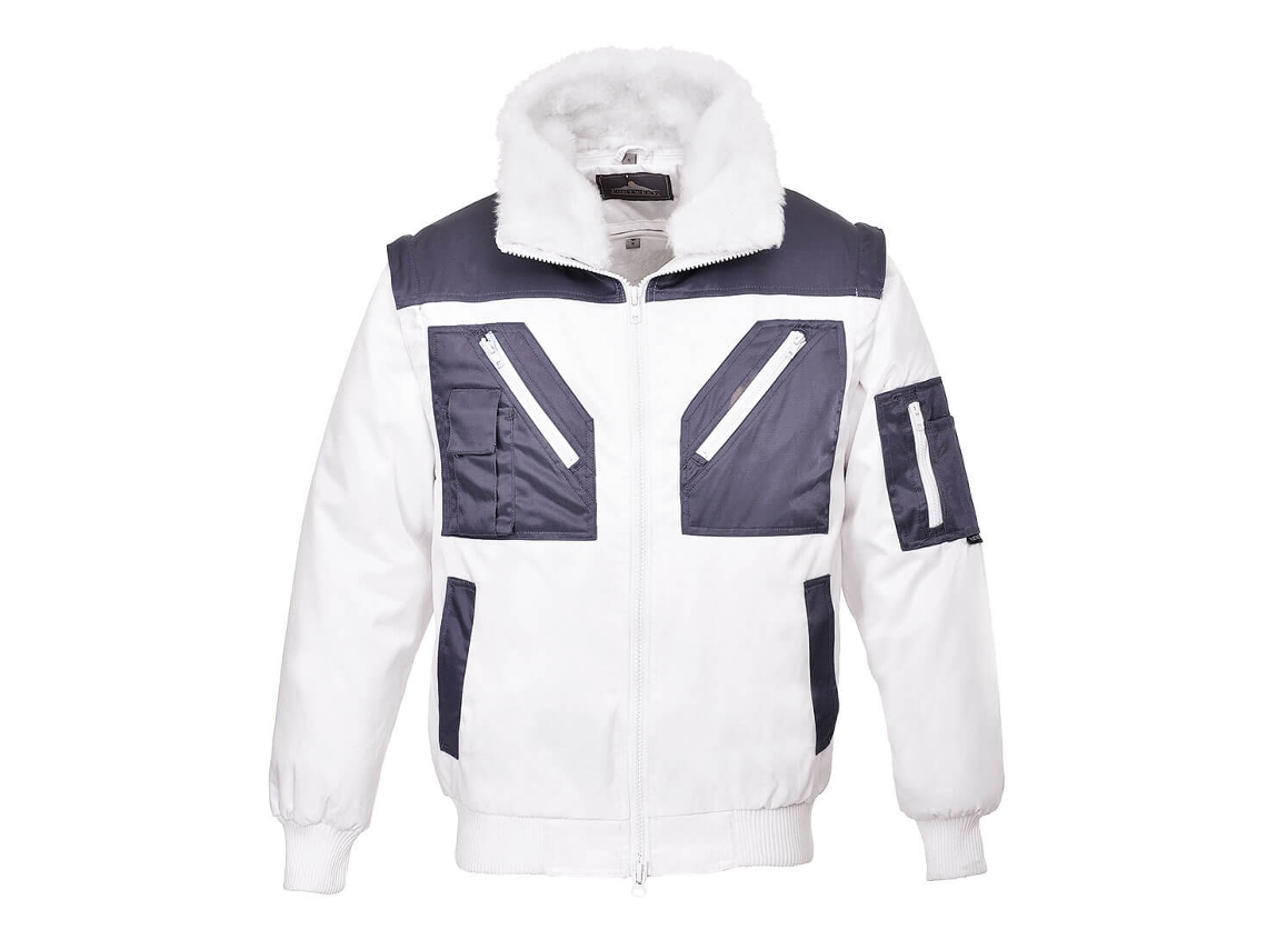 Jaqueta Piloto Bicolor: Elegância E Versatilidade Para Todos Branco / 5xl