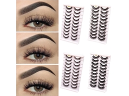 Cílios Postiços, 10 Pares, Preto