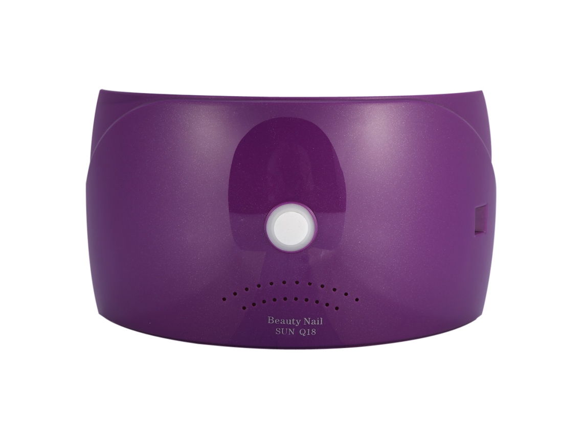 Lâmpada Secadora De Unhas Com 18 Leds 36w Modo Automático Para Géis De Unha Roxa Escura