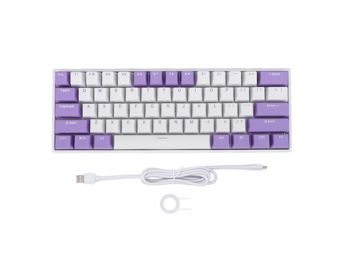 Teclado Mecânico Para Jogos 60% Rgb Com Fio