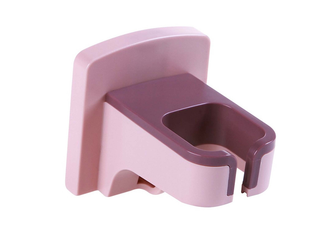 Suporte de parede para secador de cabelo autoadesivo rosa | S/MARCA