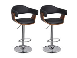 Vidaxl Bancos De Bar 2 Pcs Couro Artificial