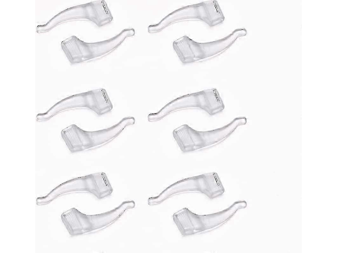 Cómodas Gafas de Silicone Antideslizantes Ganchos para as Orejas Acessórios 6 Pares GOKOCO (transparentes)
