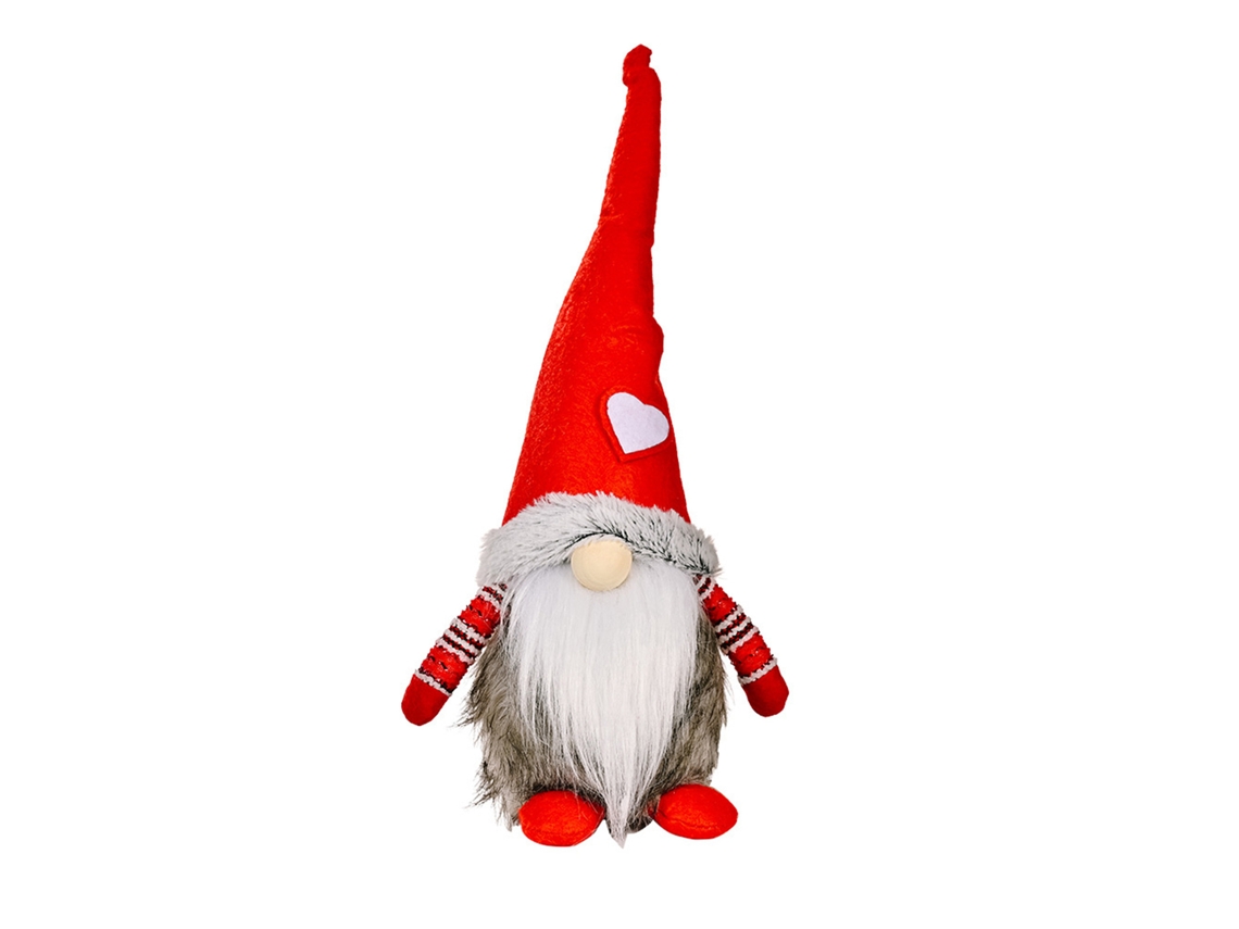Ornamento de Natal com Coração Branco de Rudolph de Pé LAXISCREED