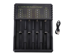 Rebe-cargador De Baterías Usb Inteligente 4 Ranuras Universal Para Li Ion Ni Mh Ni Cd Aa Aaa Aaaa C 18650 26650 16340 Led