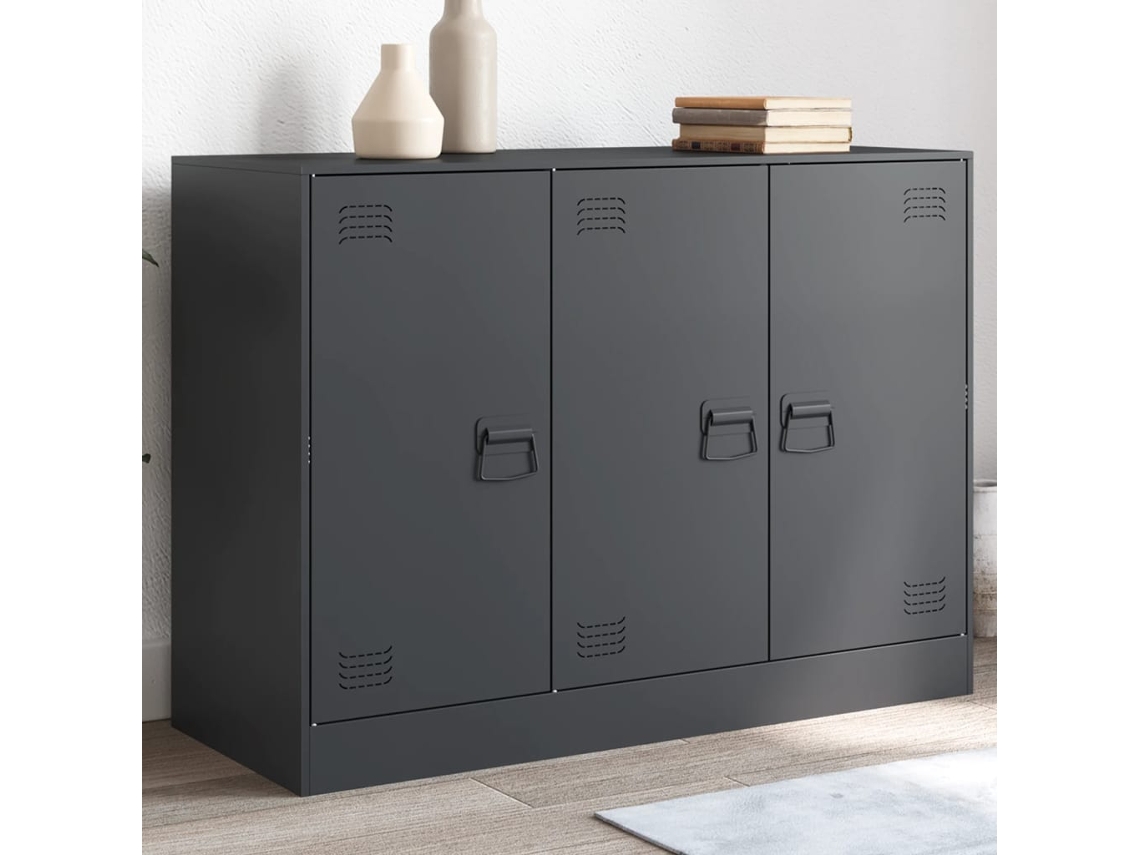 Aparador 99x39x73 cm Acero Antracita