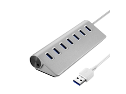 Estação De Ancoragem Bestvite Usb 3.0 Hub 7 Portas De Alta Velocidade Otg C Prata