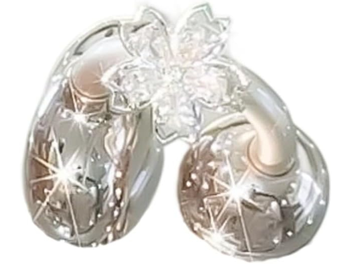 Meia Peça De Decoração Em Cristal Ouvido Para Fones Com Clipe - Acessórios Decorativos Removíveis