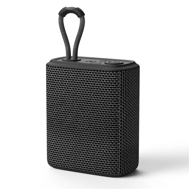 (preto) Alto-falante Bluetooth De 5w, Capa Em Tecido De Malha, Suporta Reprodução De Cartão Tf, À Prova D'água Ipx6.