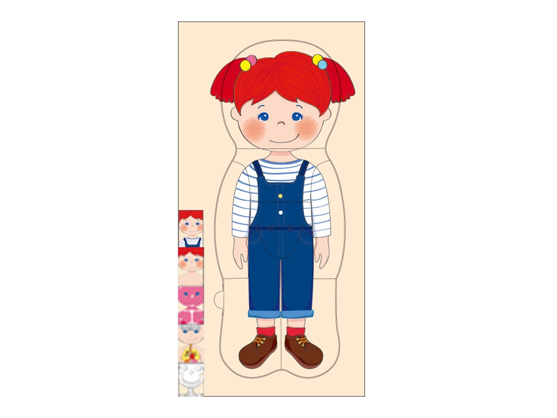 Quebra-cabeça Corporal Infantil Estrutura Anatômica De Madeira
