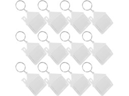 Pacote Com 100 Chaveiros Em Acrílico Transparente Em Formato De Casa, Fáceis De Usar E
