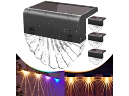Kit com 4 Luminária Solar de Parede para jardim AQUAFORGE