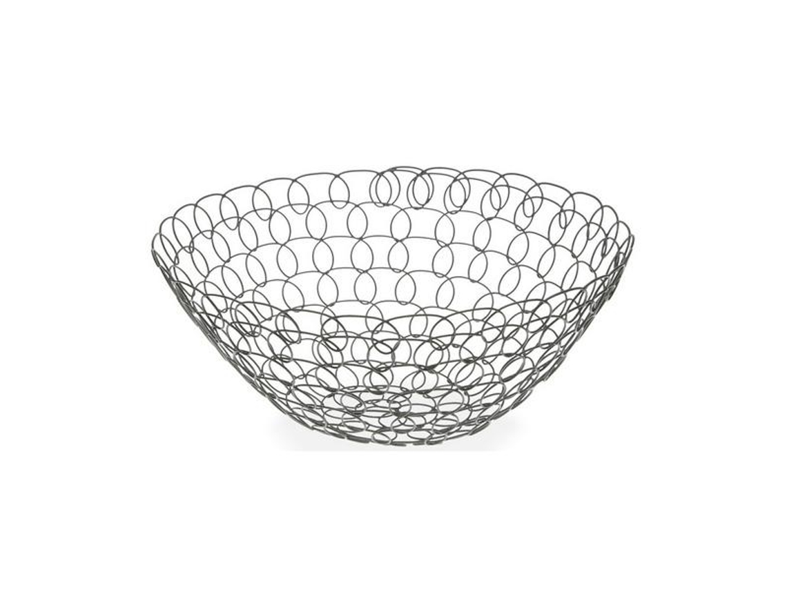 Fruteira Cinzento Metal 28 X 12 X 28 Cm