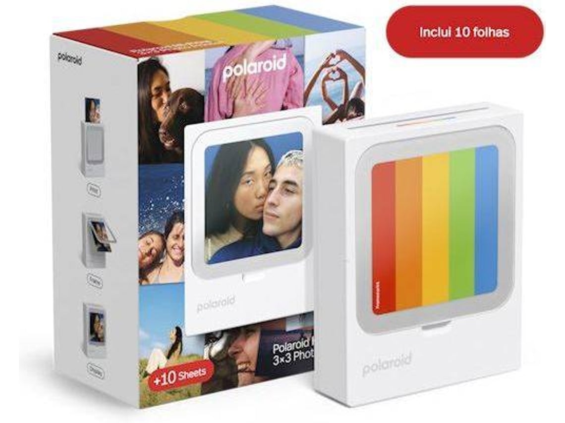 Impressora POLAROID Hiprint 3X3 + 10 Fotos (Bluetooth e USB-C)