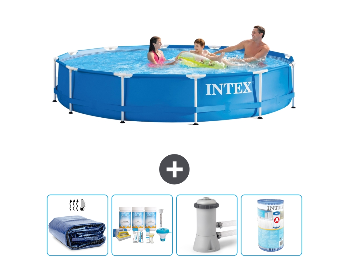 Intex Piscina Com Estrutura Redonda - 366x76 Cm - 5-peças S31543
