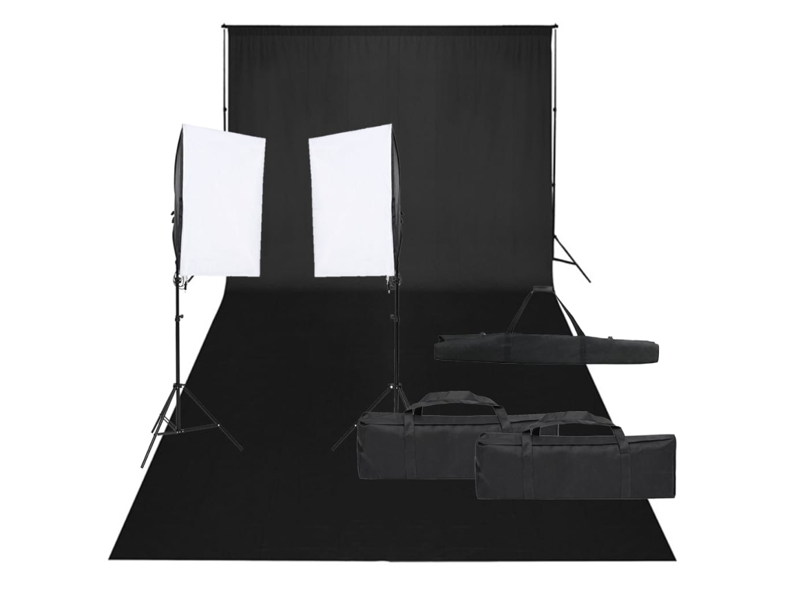 Photo Studio Kit, Photo Studio Kits Vidaxl Preto Aço (n/a)