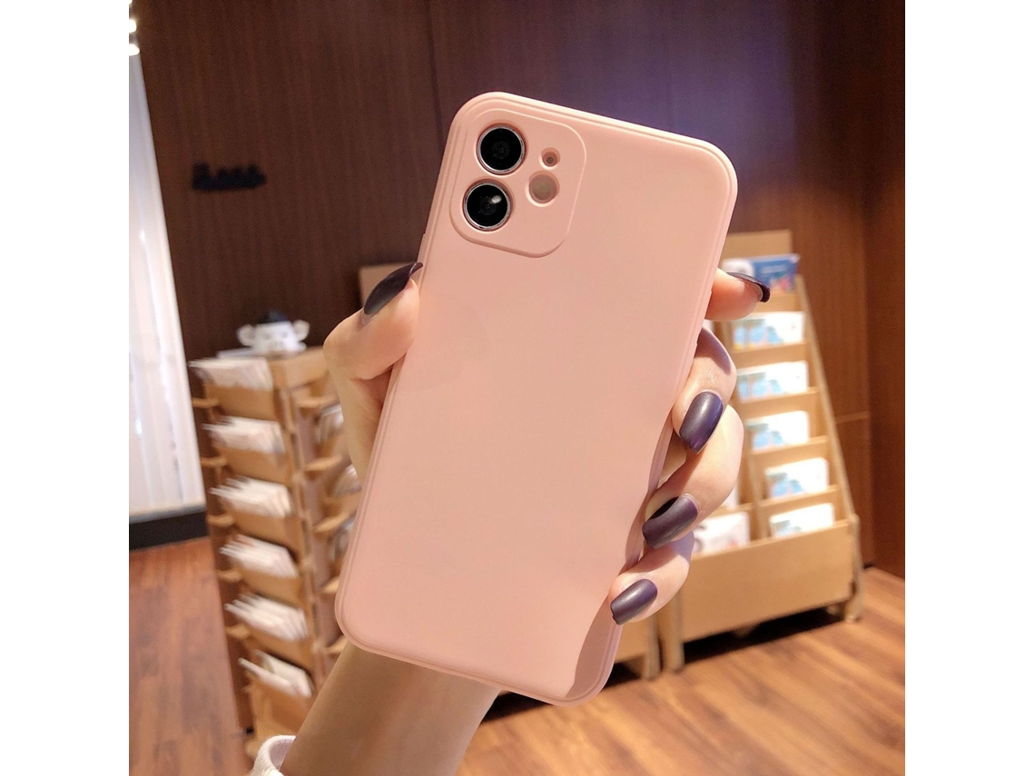 Capa De Silicone Líquido Com Borda Reta Para Iphone 17 Pro.