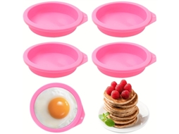 Conjunto de 4 Formas de Silicone para Ovos Fritos e Torradas STELASPLEN