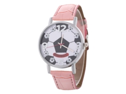 Relógio de quartzo unissex elegante e casual, ideal para presente de casais (rosa)