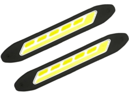 Faixa De Luz Diurna Led Alipis Para Carro, À Prova D Água, Silicone Ip68, Dupla Função De Intermitência, 2 Peças, 6w