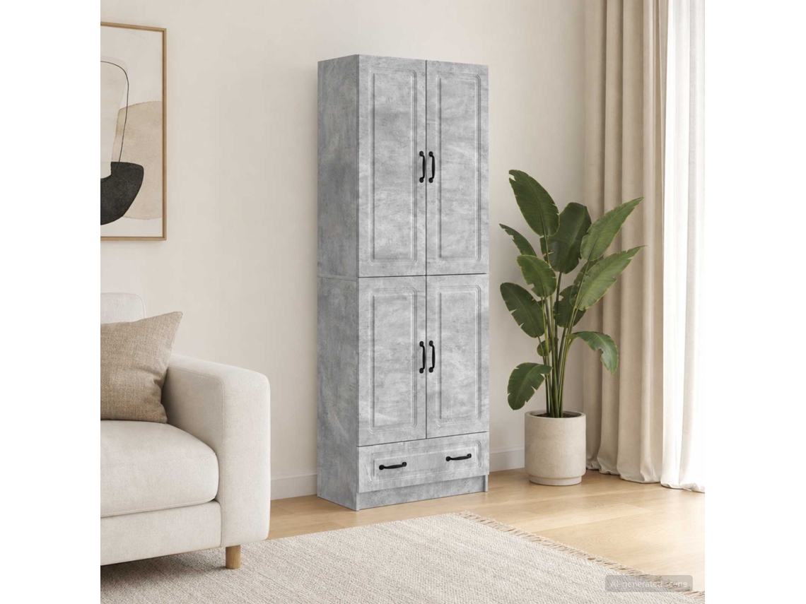 Vidaxl Conjunto De Gabinete 2 Pcs Cinzento Cimento
