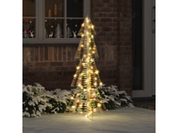 Vidaxl Árvore De Natal 100 Led Branco Quente 120 Cm Pet