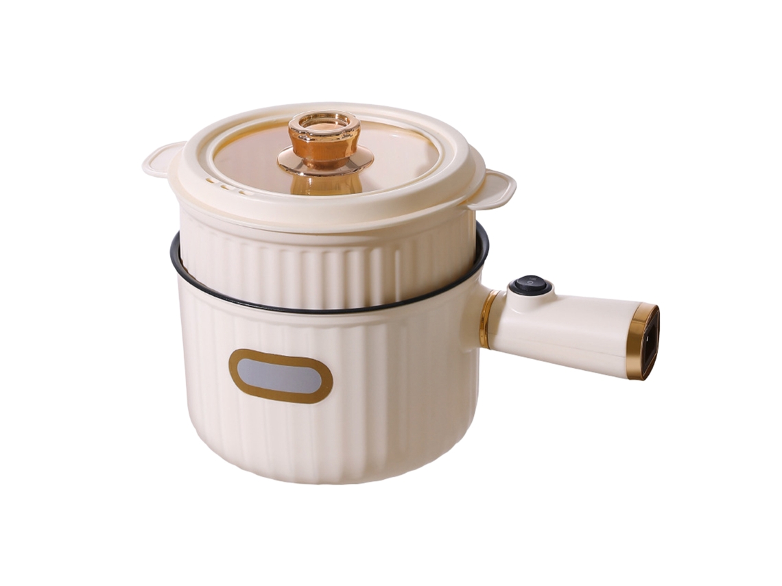 Panela Elétrica Mini Antiaderente com Cesto para Estudantes Dormitório Us Plug