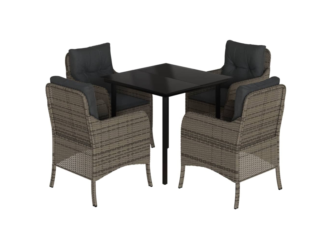 Garden Dining Set, Garden Dining Sets Vidaxl Cinzeto Rattan / Vime (80 Cm Table Length)