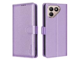 Capa De Couro Tkdaddy Para Tecno Pova 7 Ultra 5g Binfen Color Bf32, Carteira Com Bloqueio Rfid, Capa Roxa