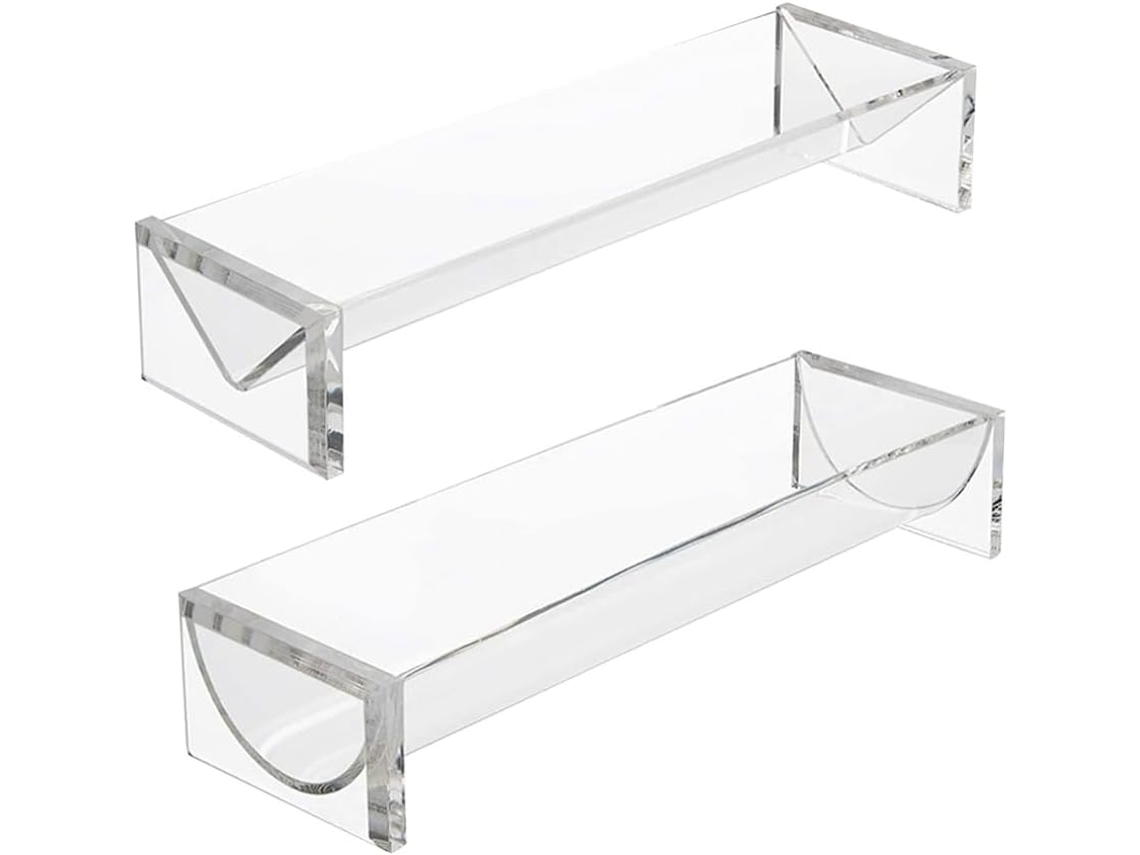 Conjunto De 2 Bandejas Transparentes Para Servir Biscoitos E Macarons.