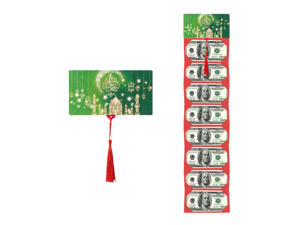Laxiscreed Porta-cartões Dobrável Verde Com 8 Slots, Design Criativo Rosa Para Cartões De Visita