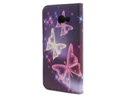 Capa De Couro Estampada Com Suporte Para Samsung Galaxy A5 (2017)