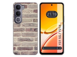 Capa Tumundosmartphone De Silicone Para Vivo Y31 5g / Y21d Com Estampa De Tijolos 01 Desenho
