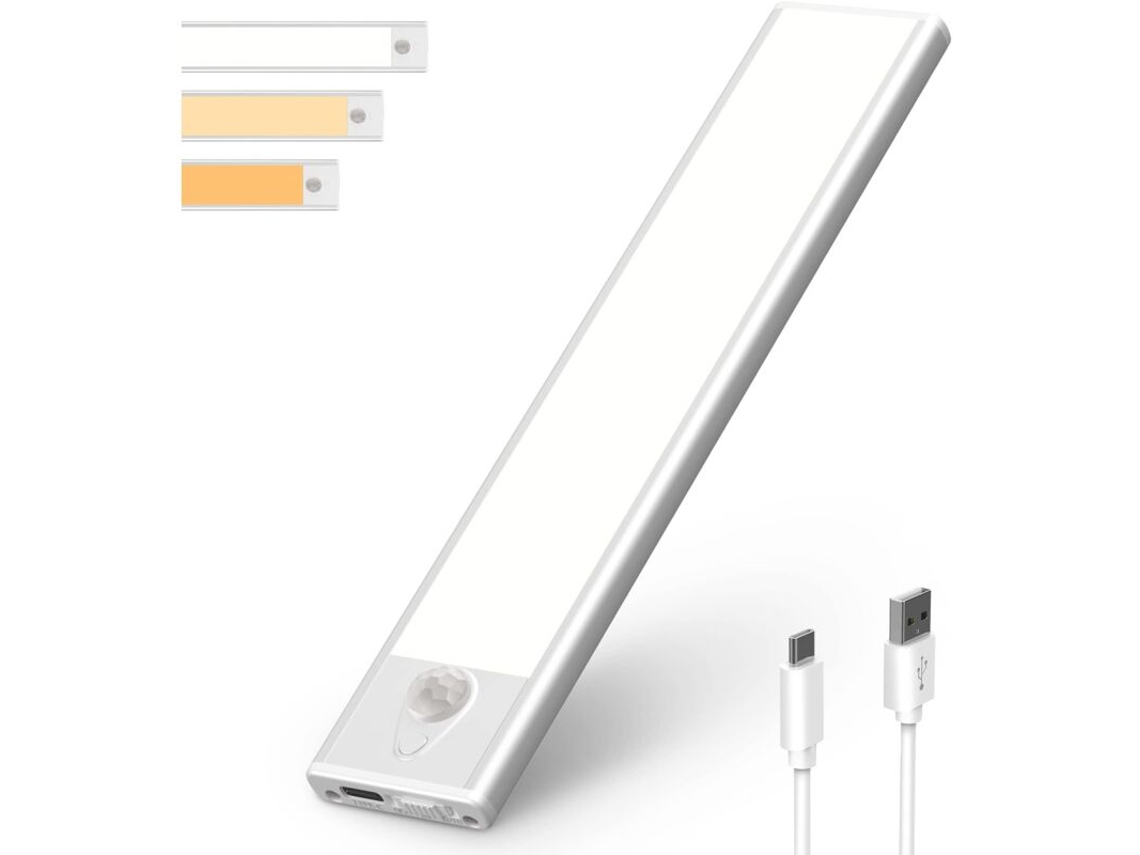 Luminária Magnética Recarregável para Armário, com 31 Leds, Sensor de Movimento e Intensidade Regulável BRILVIBERA (4000k)