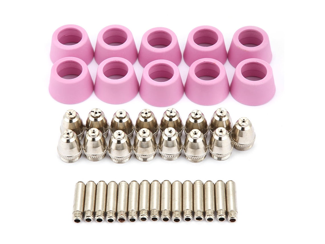 Kit de 40 peças para cortador de plasma Ag60 Sg55: eletrodos, bicos e peças de reposição para tocha de corte.