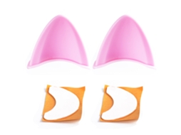 2026zentro-2pcs Orelhas De Gato De Silicone Com Fitas Acessórios De Capacete Para Capacete De Moto Ski Cute