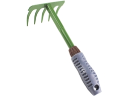 Ancinho de jardim com 5 dentes e cabo metálico resistente TOPBATHY