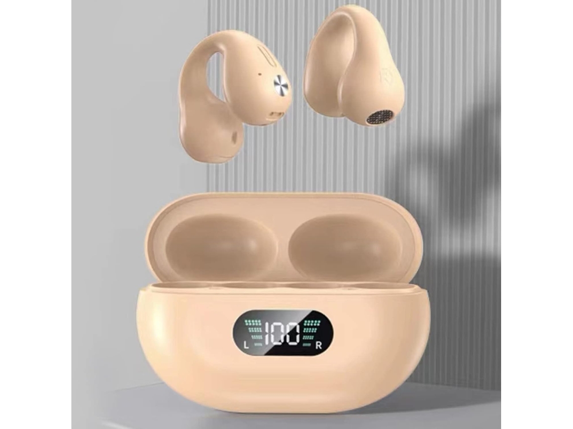 Fones De Ouvido Bluetooth, Design Leve E Aberto Com Visor Digital
