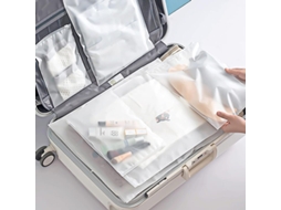 20pcs Sacos De Armazenamento Viagem Reutilizáveis Saciamento Espaço Plástico Zip Lock Roupa Açoado Impermeável Multifuncional