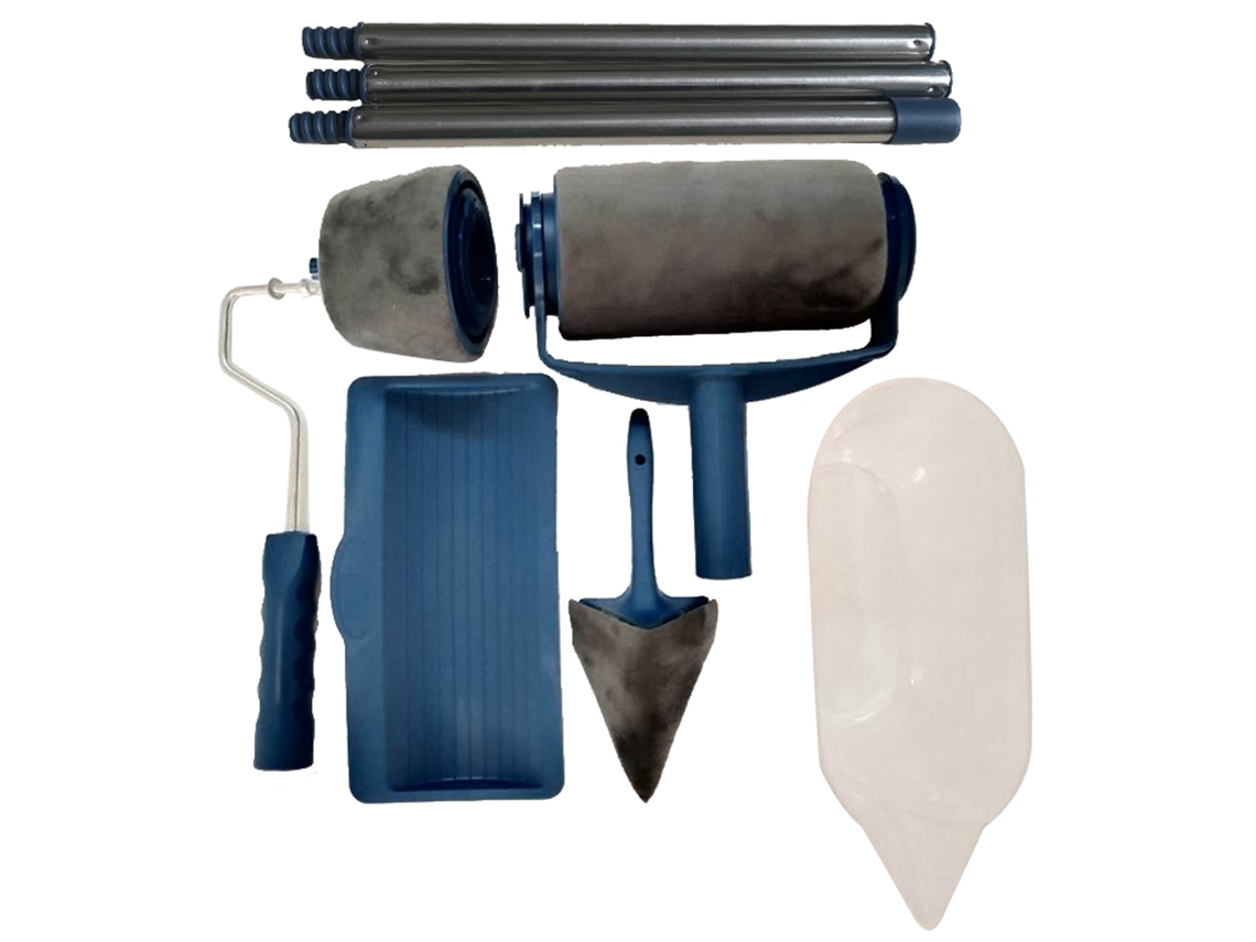 Conjunto De Pincéis De Tinta Com Rolo Para Pintura Doméstica (6 Peças)