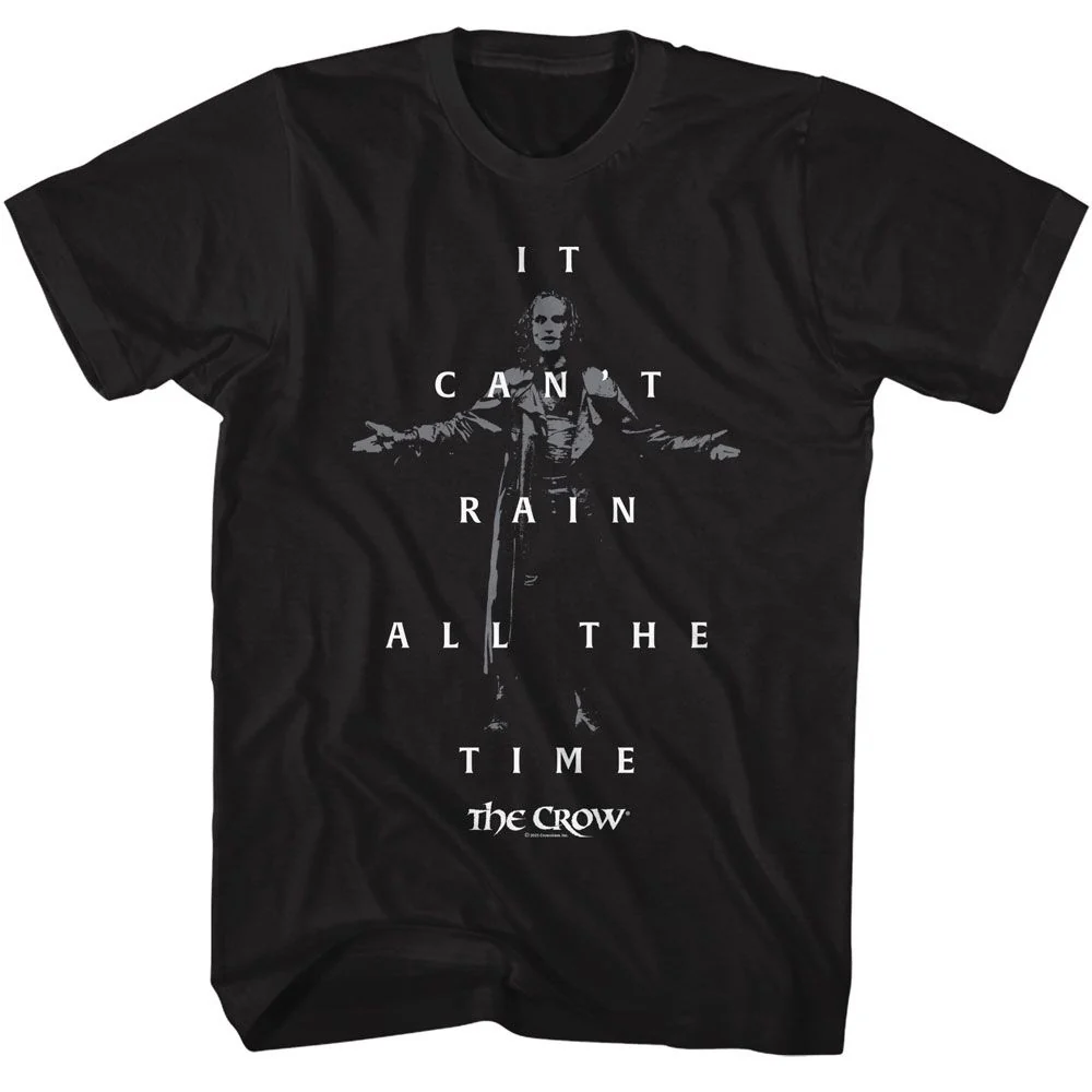 Rockinstone The Crow Movie Cant Rain Quote And Photo Black Adult T-shirt Size:xxl