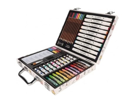 Mala De Arte Infantil Completa Com Lápis, Canetas, Pastéis, Aquarelas E Pincéis Onlike Shopping Online