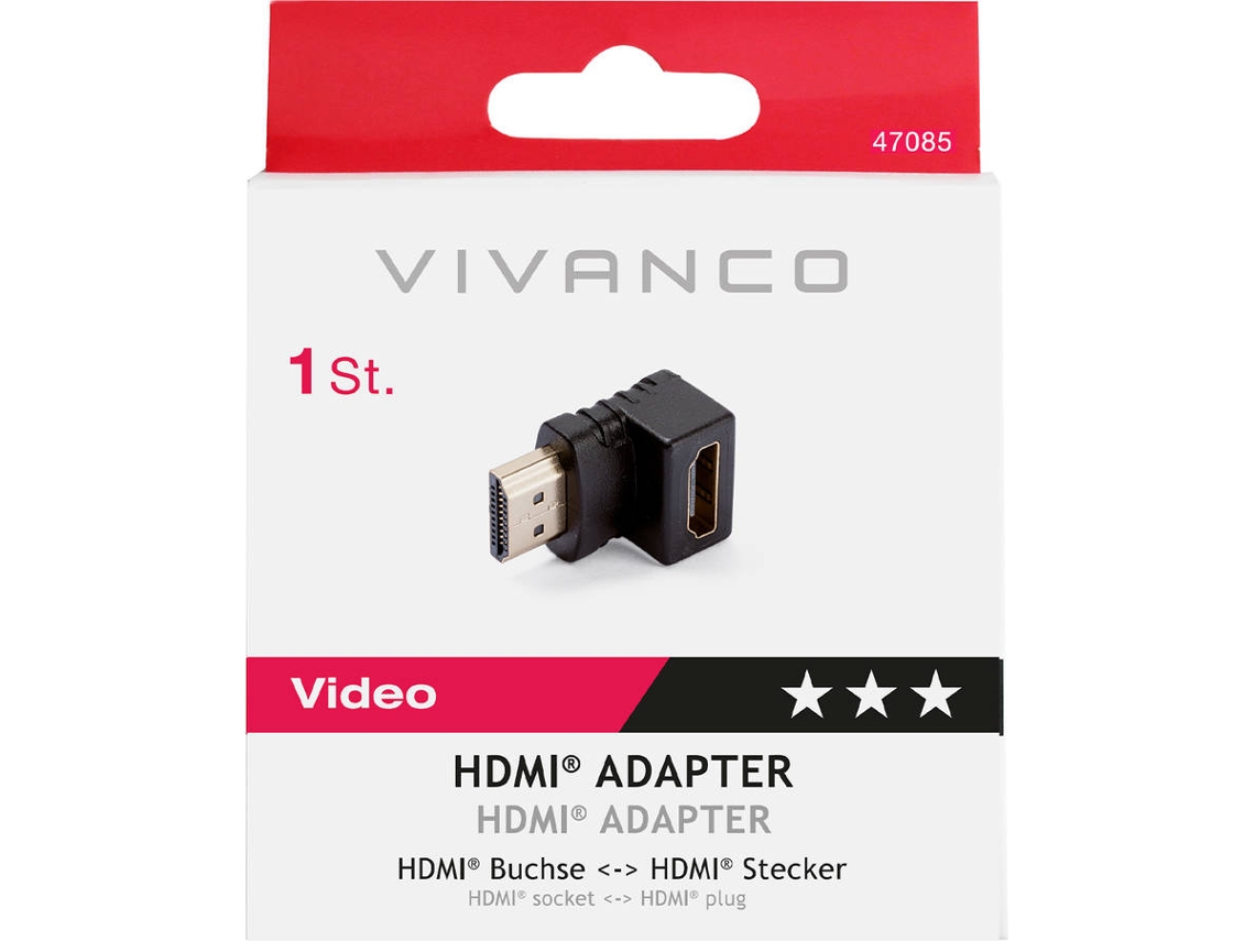 Adaptador HDMI VIVANCO Gold 90º 5M 