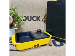 Frigideira Elétrica Antiaderente Multifunção Sem Fumaça Panelinha de Fogo Pato Amarelo | S/MARCA