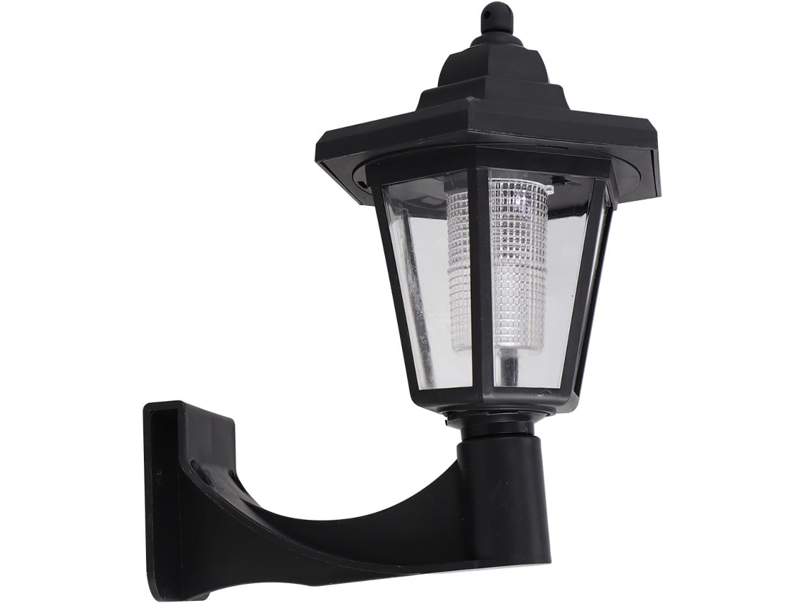 Luminária De Parede Solar, Duas Cabeças, Hexagonal, Para Jardim