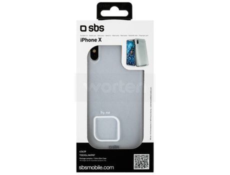 Capa ultra fina 360 para Iphone X frente e verso Preto com Azul no Shoptime