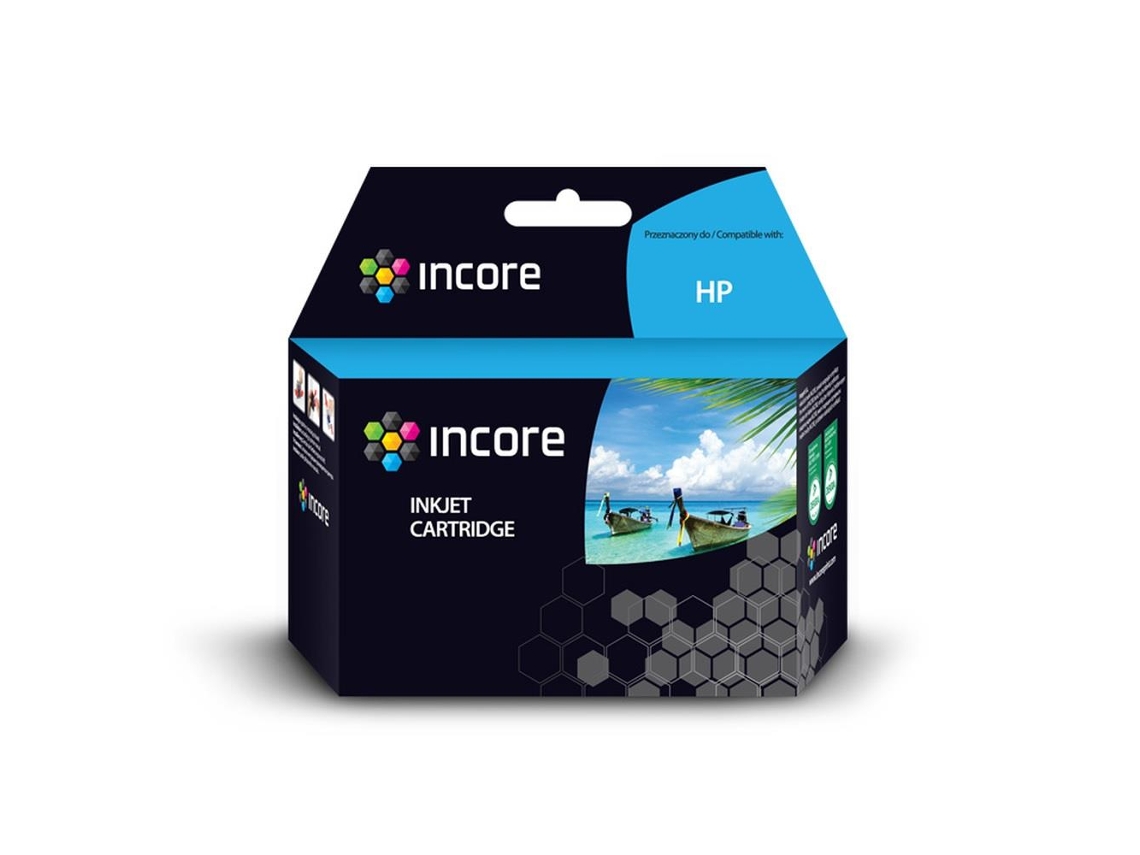 Toner de Enchimento de Tinta INCORE para Hp 652bk F6v25ae Preto 23ml com Chip
