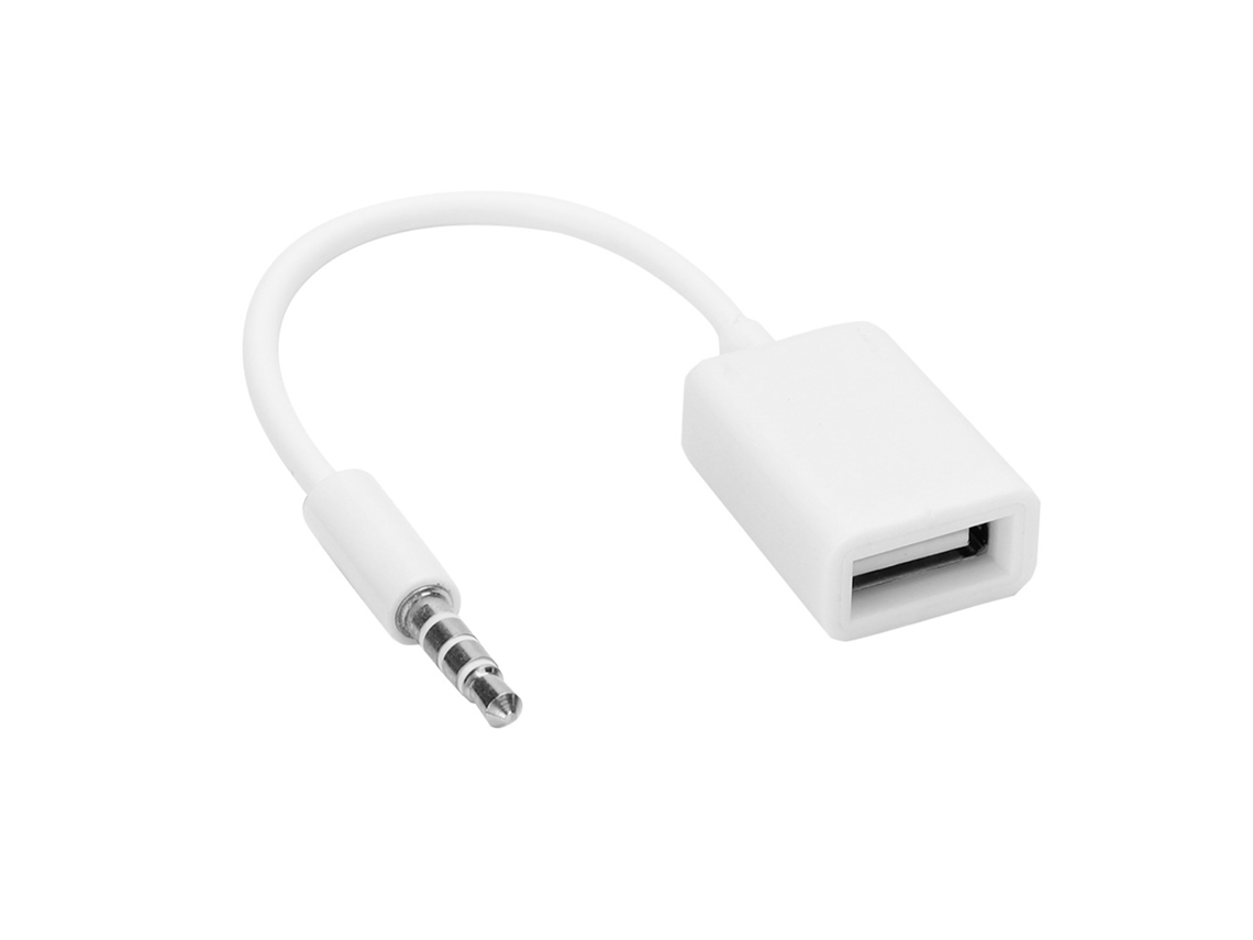 Conversor Cabo Adaptador 3.5mm Plug Jack Para Usb Female Aux Áudio